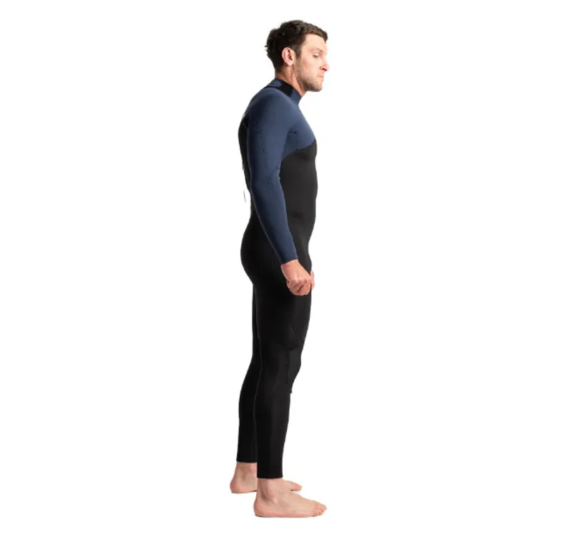 C-Skins Session 4:3 Men's Back Zip Wetsuit Black/Slate/Cyan-3